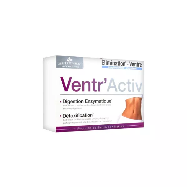 3 Chênes Ventr’Activ Digestion Enzymatique 60 Comprimés