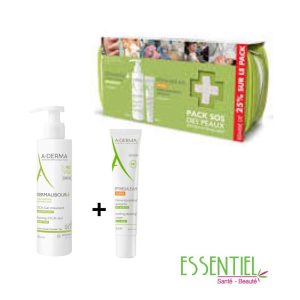 A-DERMA TROUSSE SOS EPITHELIALE A.H ULTRA  & DERMALIBOUR+ CICA-Gel moussant assainissant