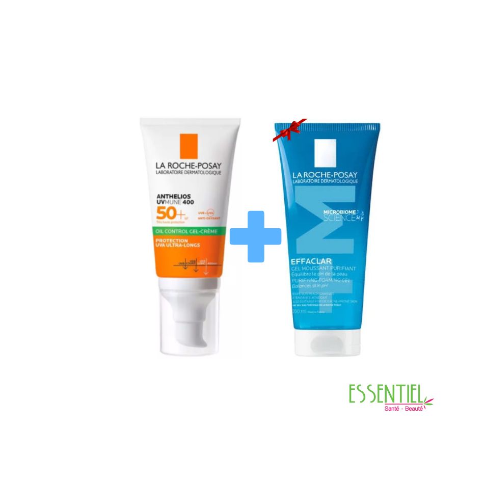 ANTHELIOS UVMUNE 400 OIL CONTROL GEL CREME INVISIBLE SPF50+ 50ML+ EFFACLAR GEL MOUSSANT 50 ML (OFFERT)