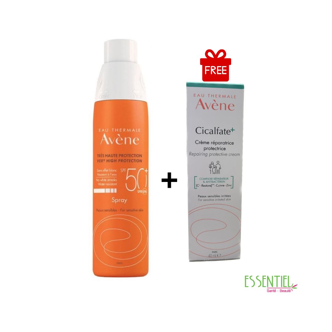 AVENE SPRAY ADULT SPF 50+200 ML+CICALFATE CREME 40 ML (OFFERT)