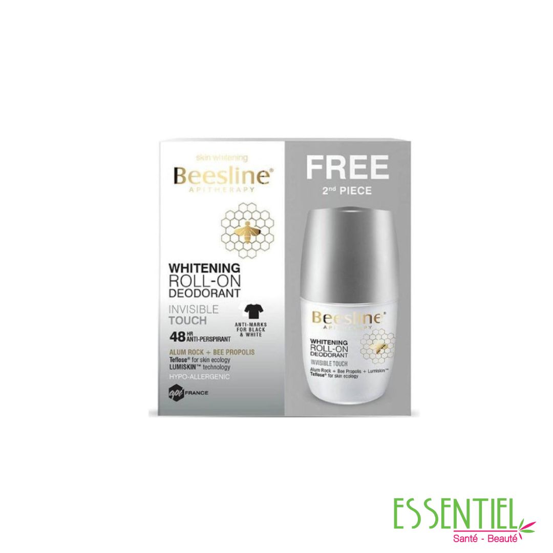 BEESLINE ROLL ON DEODORANT INVISIBLE TOUCH +1 GRATUIT