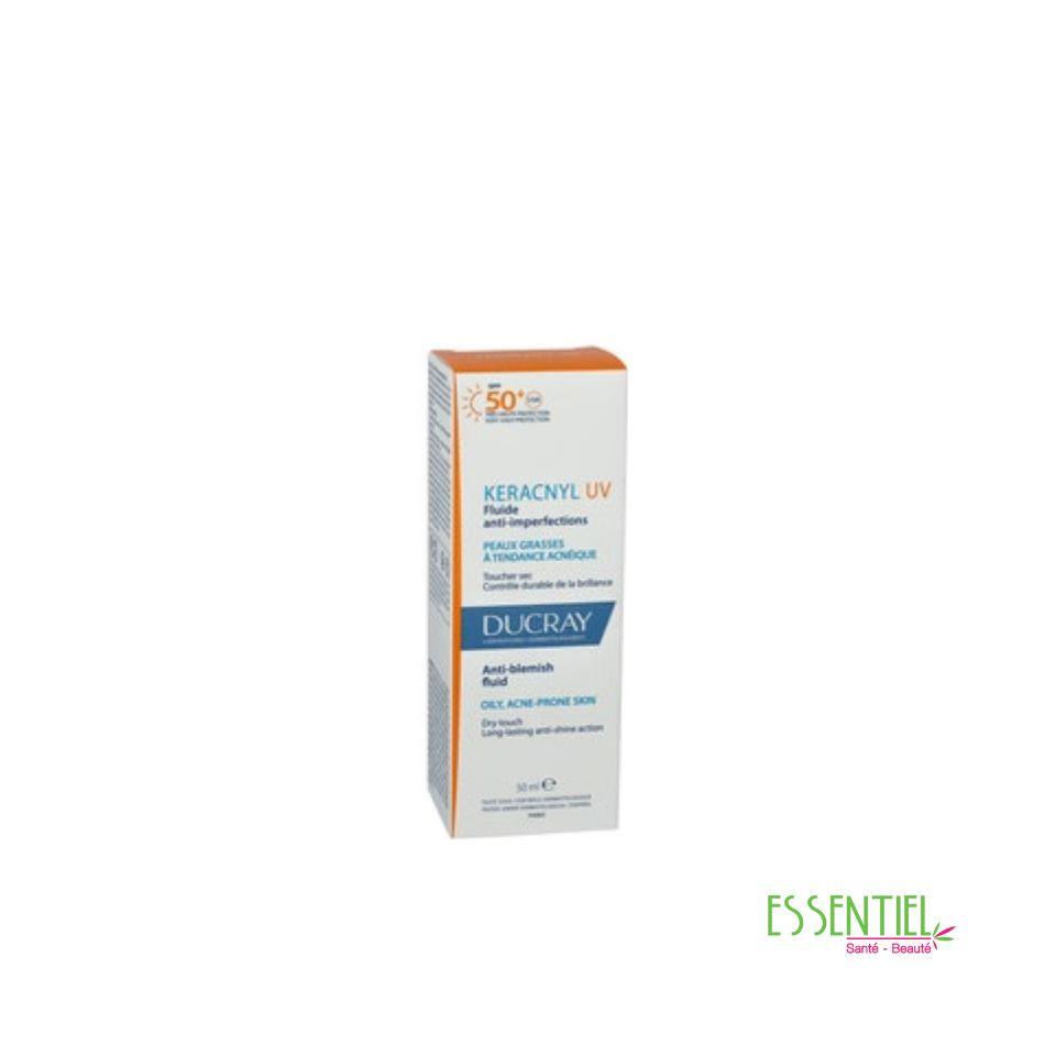 DUCRAY KERACNYL UV FLUIDE ANTI-IMPERFECTIONS PEAUX GRASSES A TENDANCE ACNEIQUE 50ML