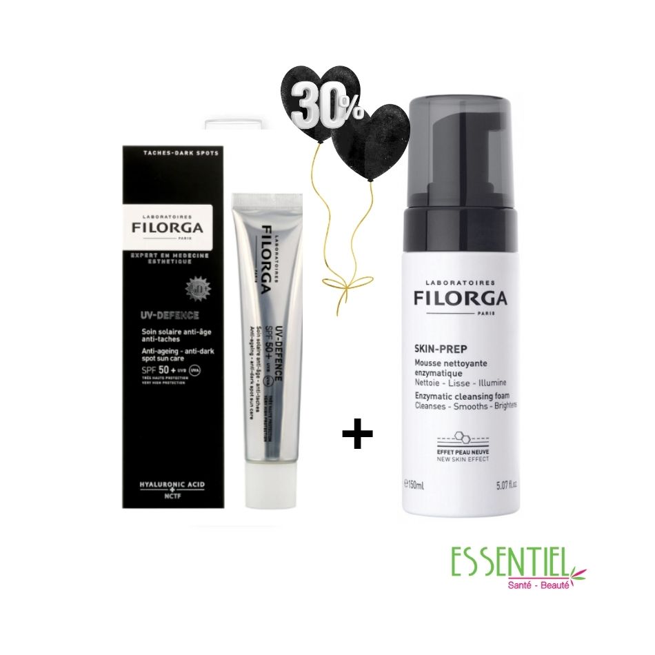 Filorga pack uv defense spf50+ +SKIN-PREP Mousse Nettoyante 150ml -30%