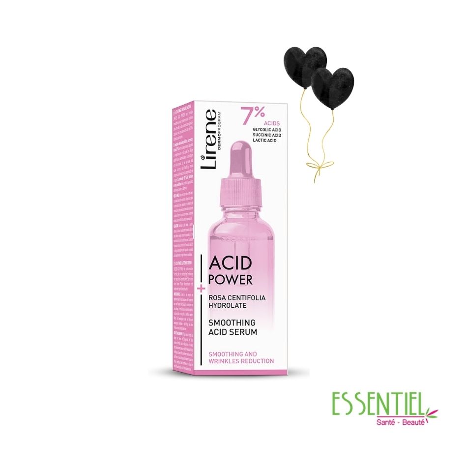 LIRENE ACID POWER SERUM LISSANT A L’HYDROLAT DE ROSE 30ML