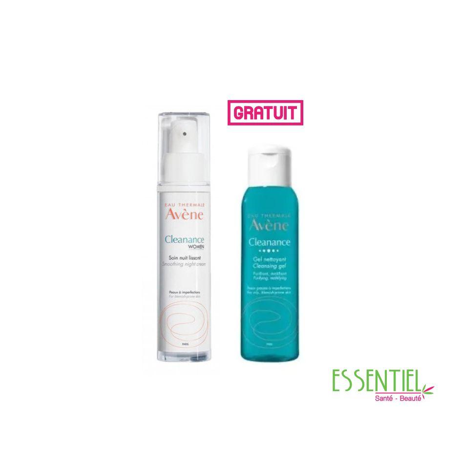 Avéne Cleanance WOMEN soin nuit lissant + Cleanance gel nettoyant 100ml OFFERT