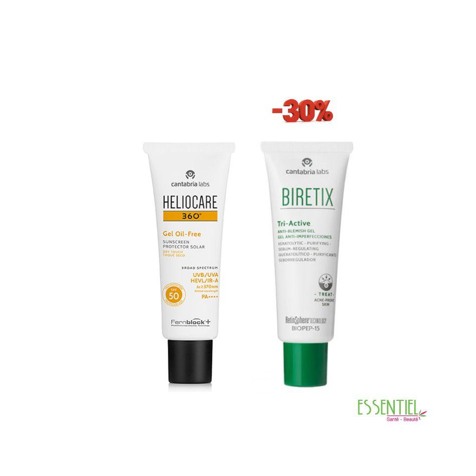 Heliocare PACK BIRETIX Gel Tri Ative -30% +Heliocare 360º Gel Oil-free SPF 50 – 50 ml
