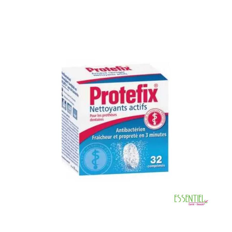 PROTEFIX NETTOYANTS ACTIFS POUR PROTHESES DENTAIRES 32 COMPRIMES
