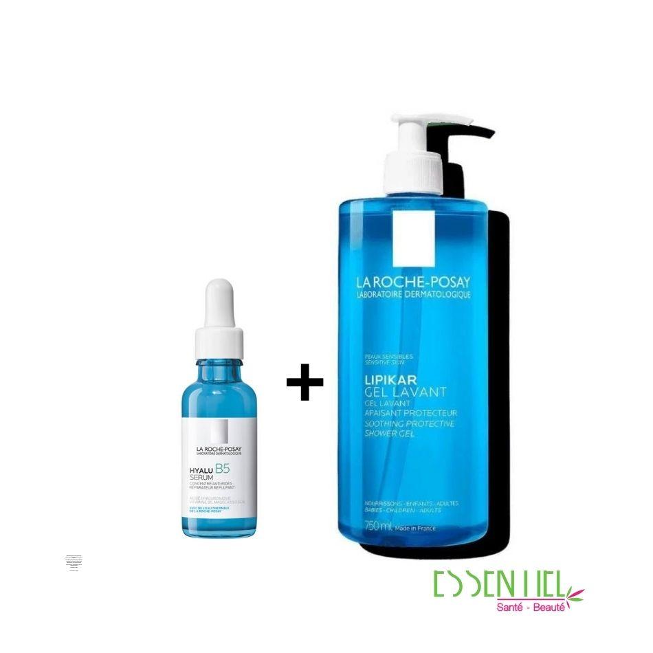 LA ROCHE POSAY RITUEL HYDRATATION SERUM HYALA B5 & LIPIKAR GEL NETTOYANT 750ML