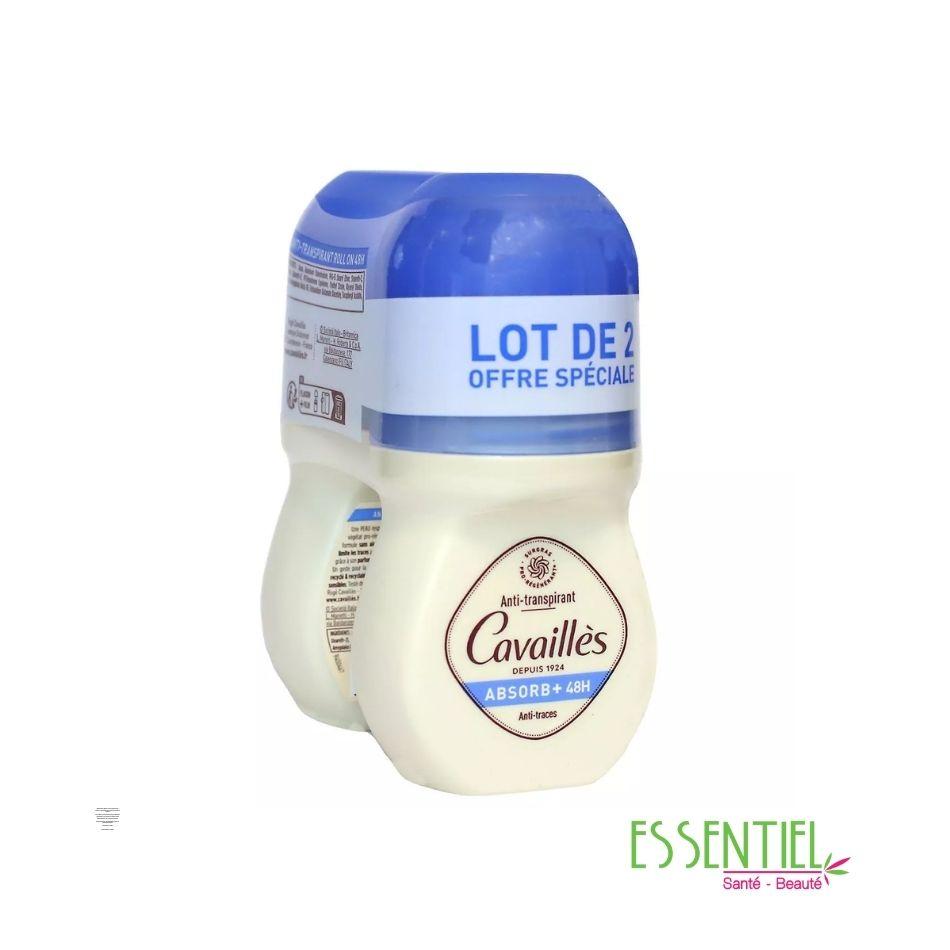 ROGE CAVAILLES DUO Déo Absorb+ 48h Roll-on X2, 50ml