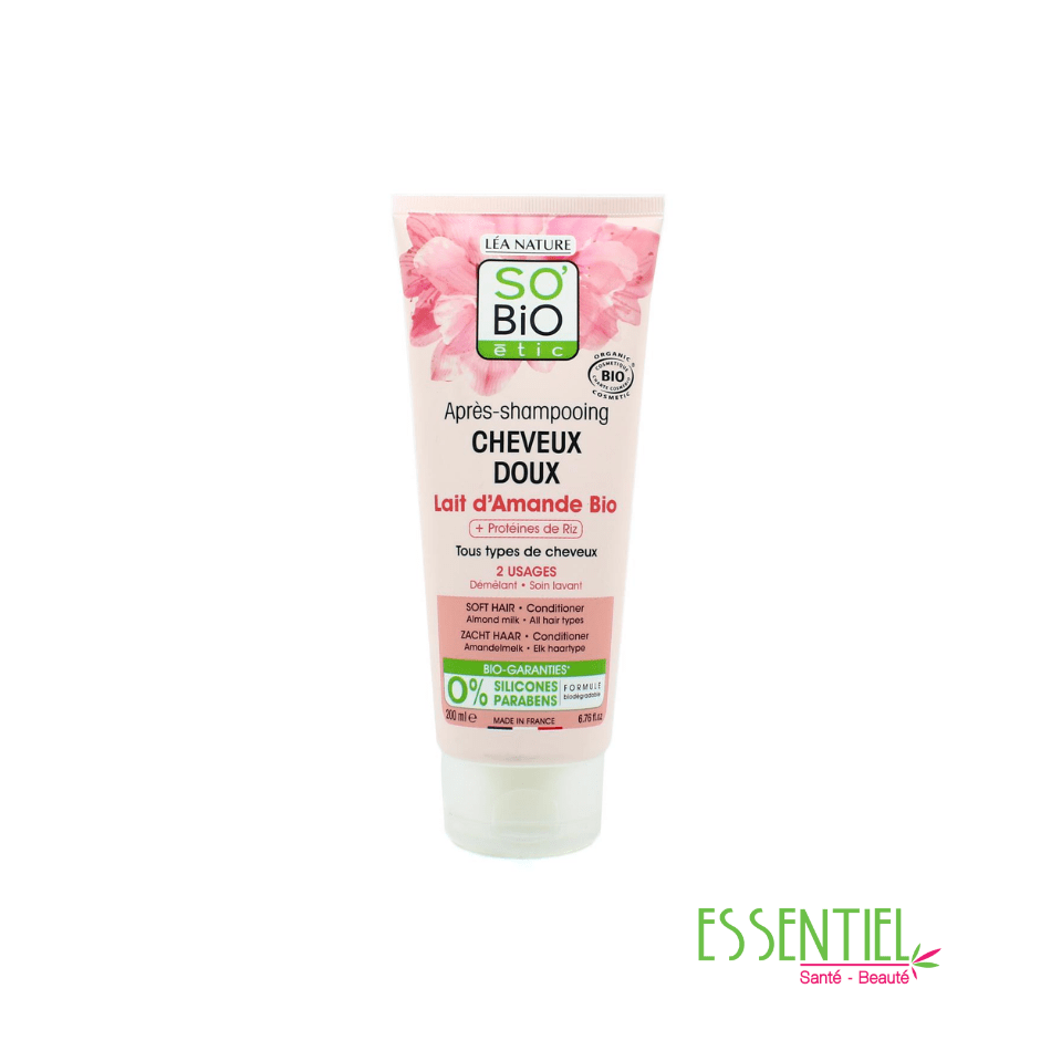 SO’BIO APRES-SHAMPOOING CHEVEUX DOUX LAIT D’AMANDE