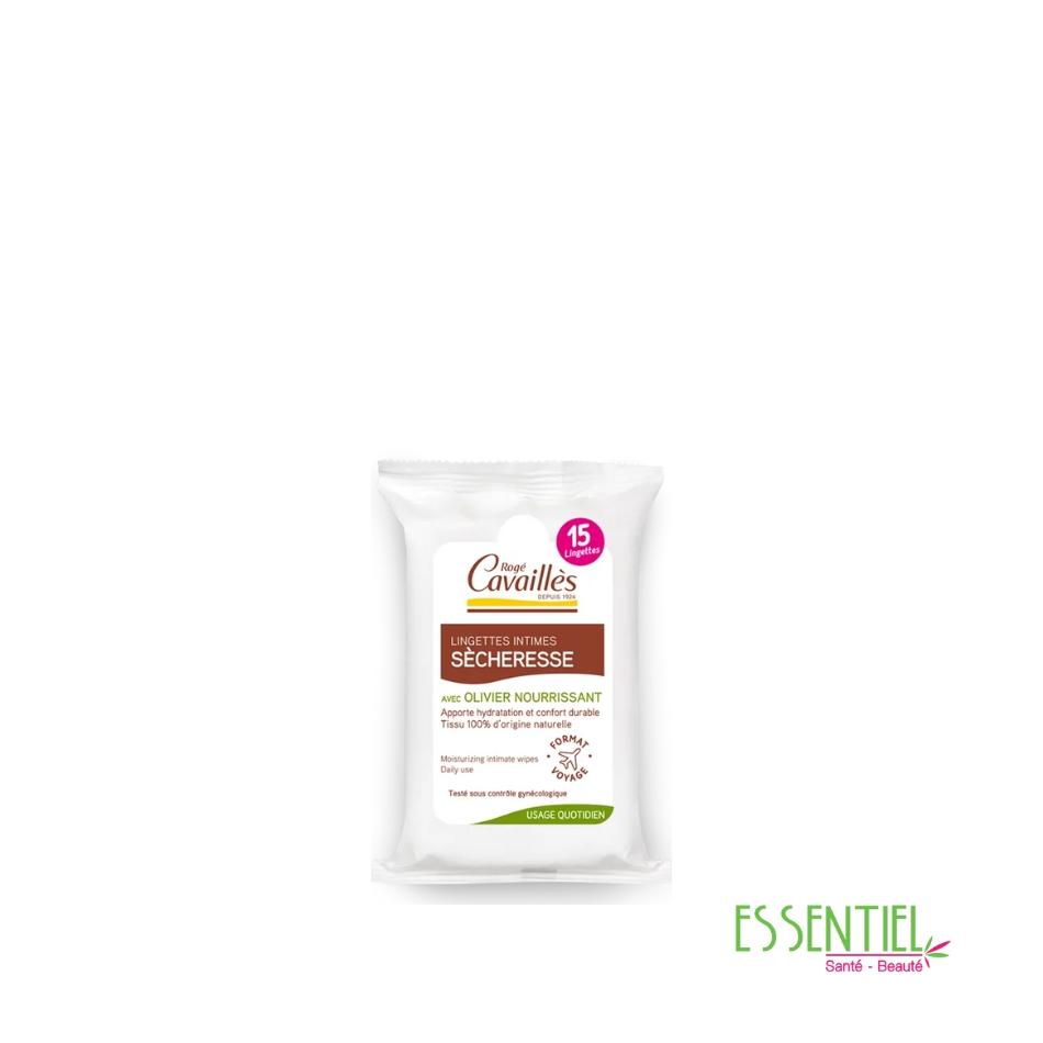 ROGE CAVAILLES LINGETTES INTIMES SECHERESSE 15pcs