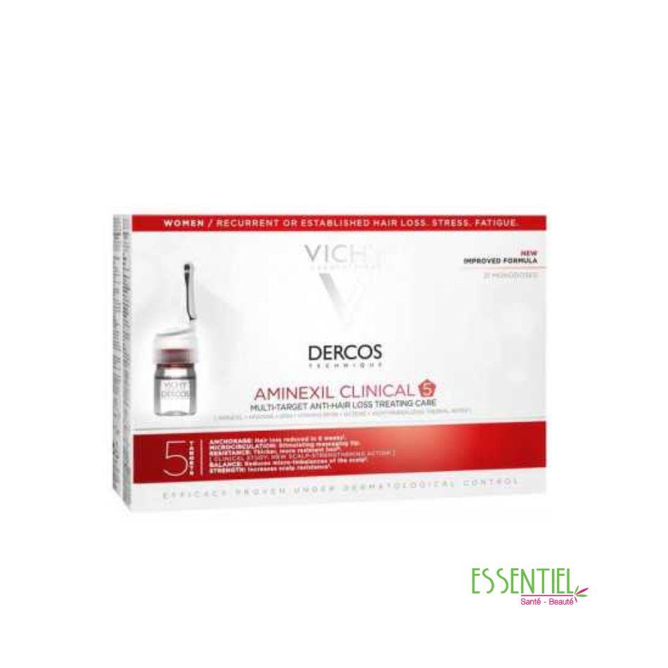 Vichy Dercos Aminexil Clinical 5 Femme , 21 Ampoules