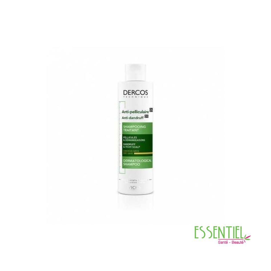 VICHY DERCOS ANTI-PELLICULAIRE SHAMPOOING TRAITANT CHEVEUX SECS 200ML