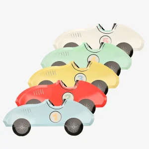 Assiette en carton : 8 assiettes voitures de course