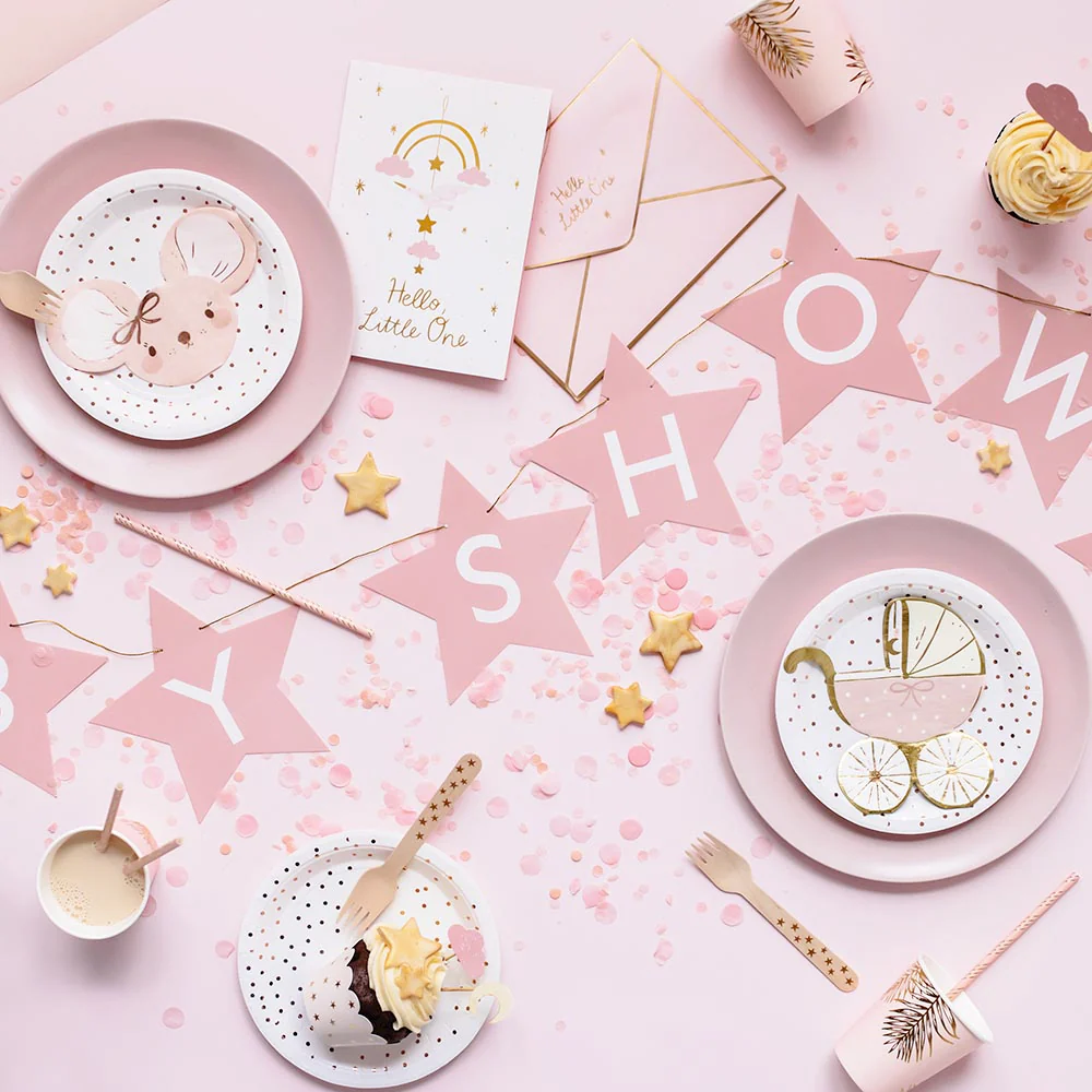 Serviettes en papier : 20 serviettes landau rose – Image 3