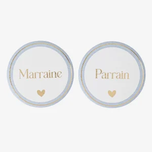 2 badges Parrain et Marraine