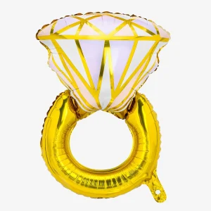 Ballon bague de fiançailles dorée