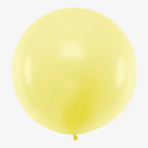 Ballon de baudruche géant : 1 ballon jaune pastel