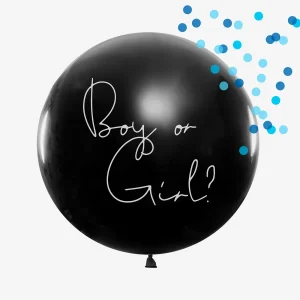 Baby shower - Kit ballon géant et confettis gender reveal - GARCON