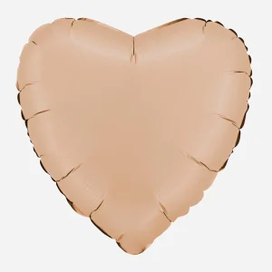 Ballon coeur beige satin