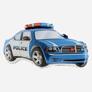 Ballon voiture de police bleue