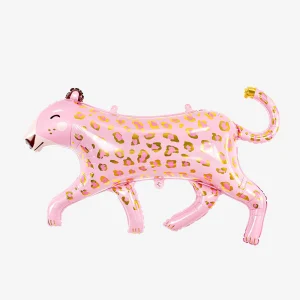 Ballon léopard rose