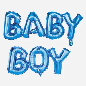 Baby Shower - ballon lettre - Baby Boy bleu