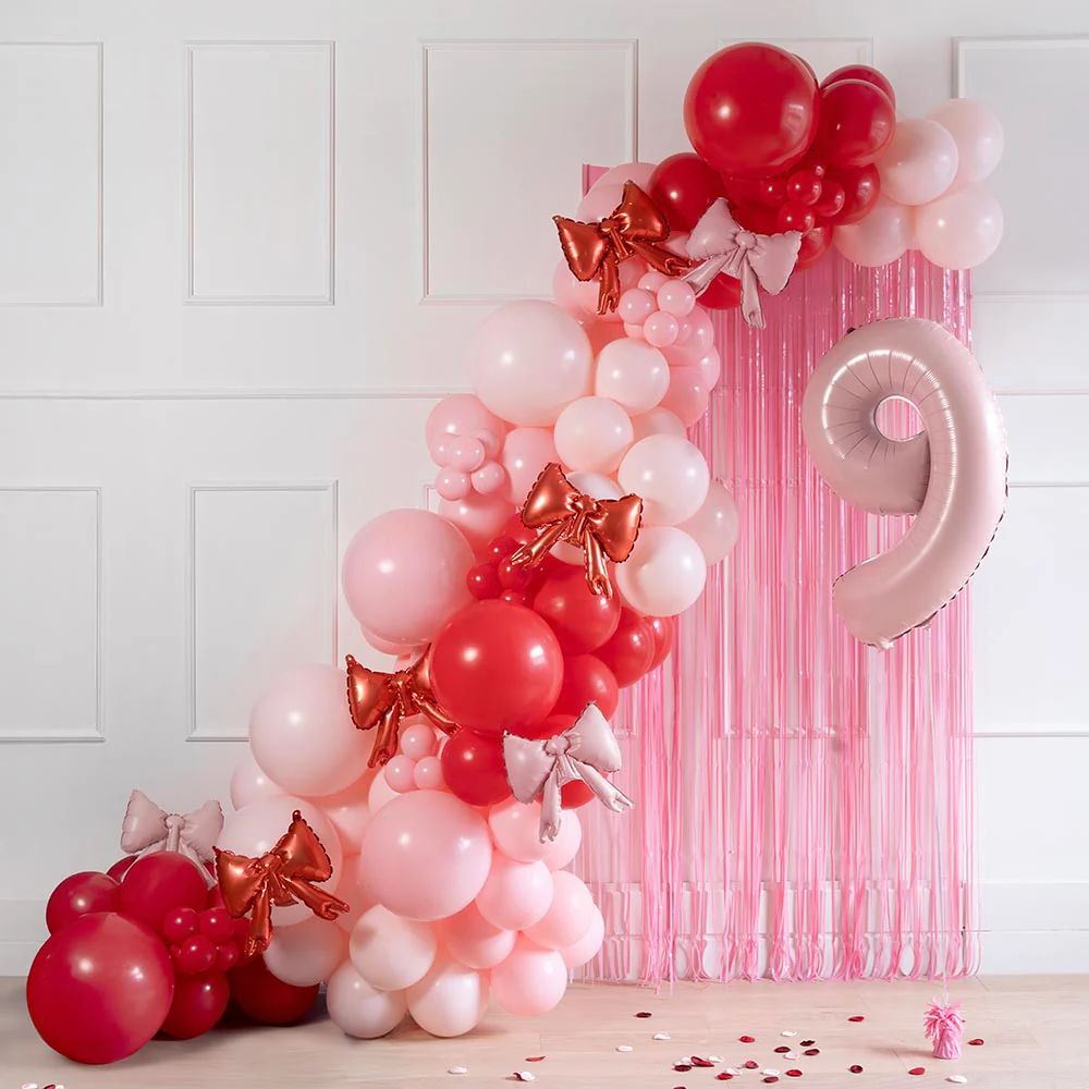 5 mini ballons noeuds rouges – Image 2