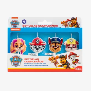 Bougie anniversaire : 4 bougies Pat'Patrouille