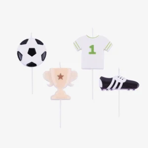 Bougie anniversaire : 4 bougies football