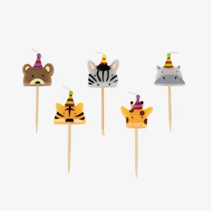 Bougie anniversaire : 5 bougies animaux sauvages