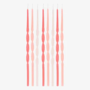 Bougie anniversaire : 16 bougies dégradé rose