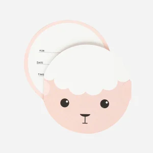 Invitation anniversaire : 8 invitations mouton