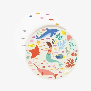 Invitation anniversaire : 8 invitations sirène