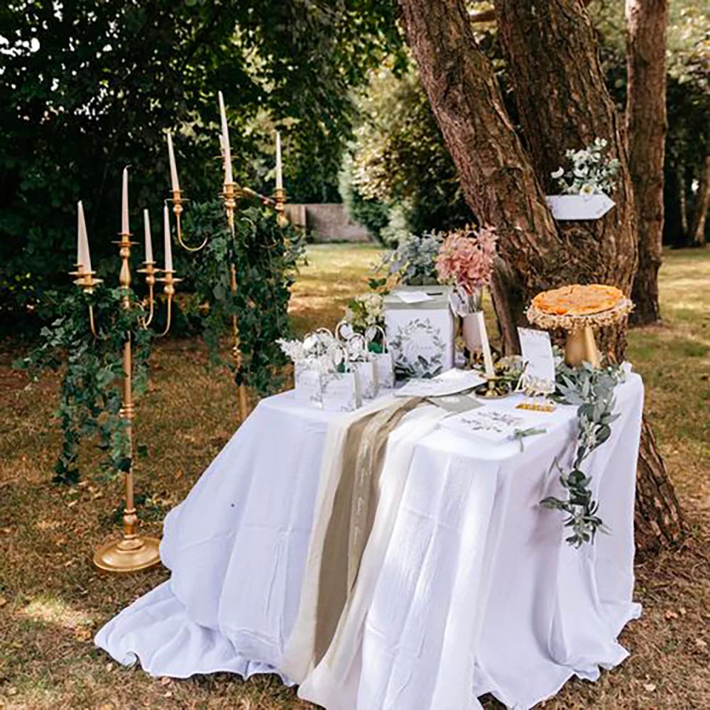 Chemin de table dentelle ivoire – Image 3