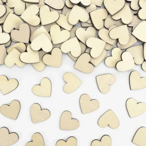 Confettis coeur en bois