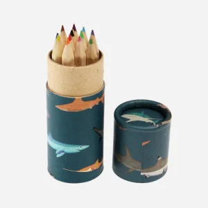 1 boite de 12 crayons animaux de la mer