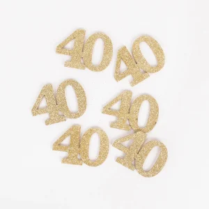 6 déco en bois chiffre 40