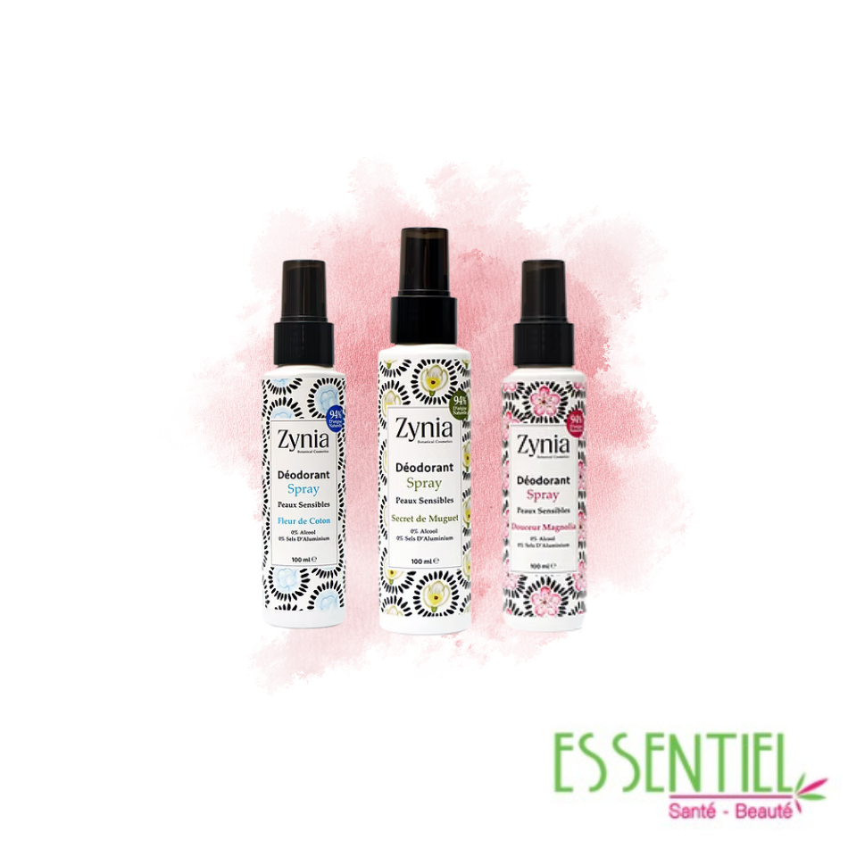 Zynia Déodorant Spray Douceur Magnolia/Secret De Muguet/Fleur De Coton