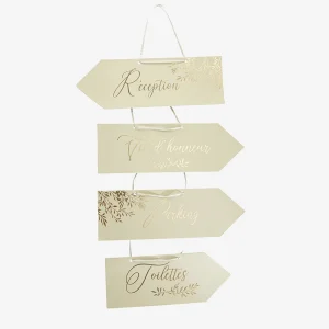 4 flèches directionnelles brindille sauge