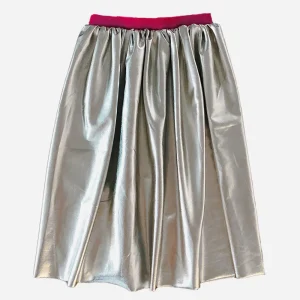 Jupe longue argentée