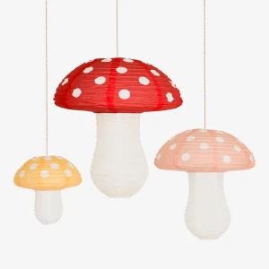 3 lanternes en papier Champignons