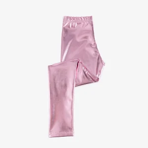 Legging métallique rose