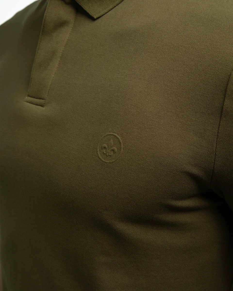 Polo Coton Piqué Kaki – Image 3