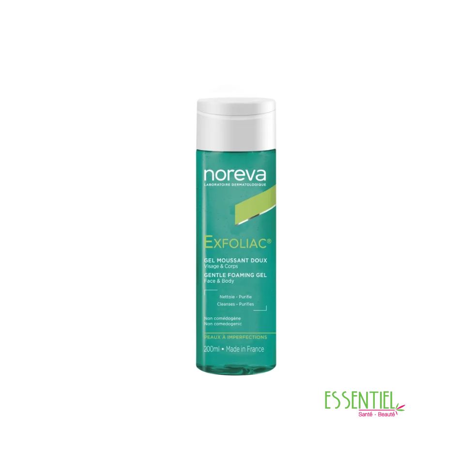Noreva – EXFOLIAC Gel Moussant Doux, 200ml