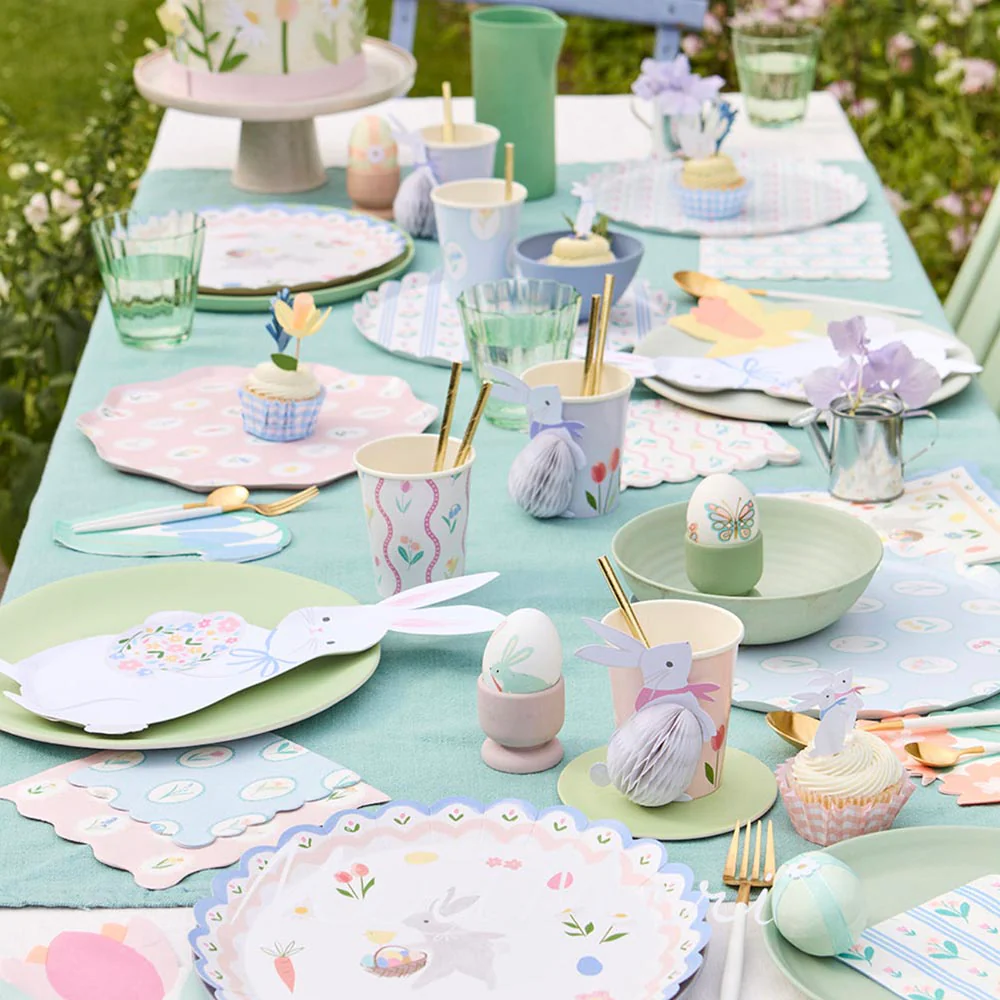 Pâques - Assiette en carton : 8 assiettes lapin mignon – Image 3