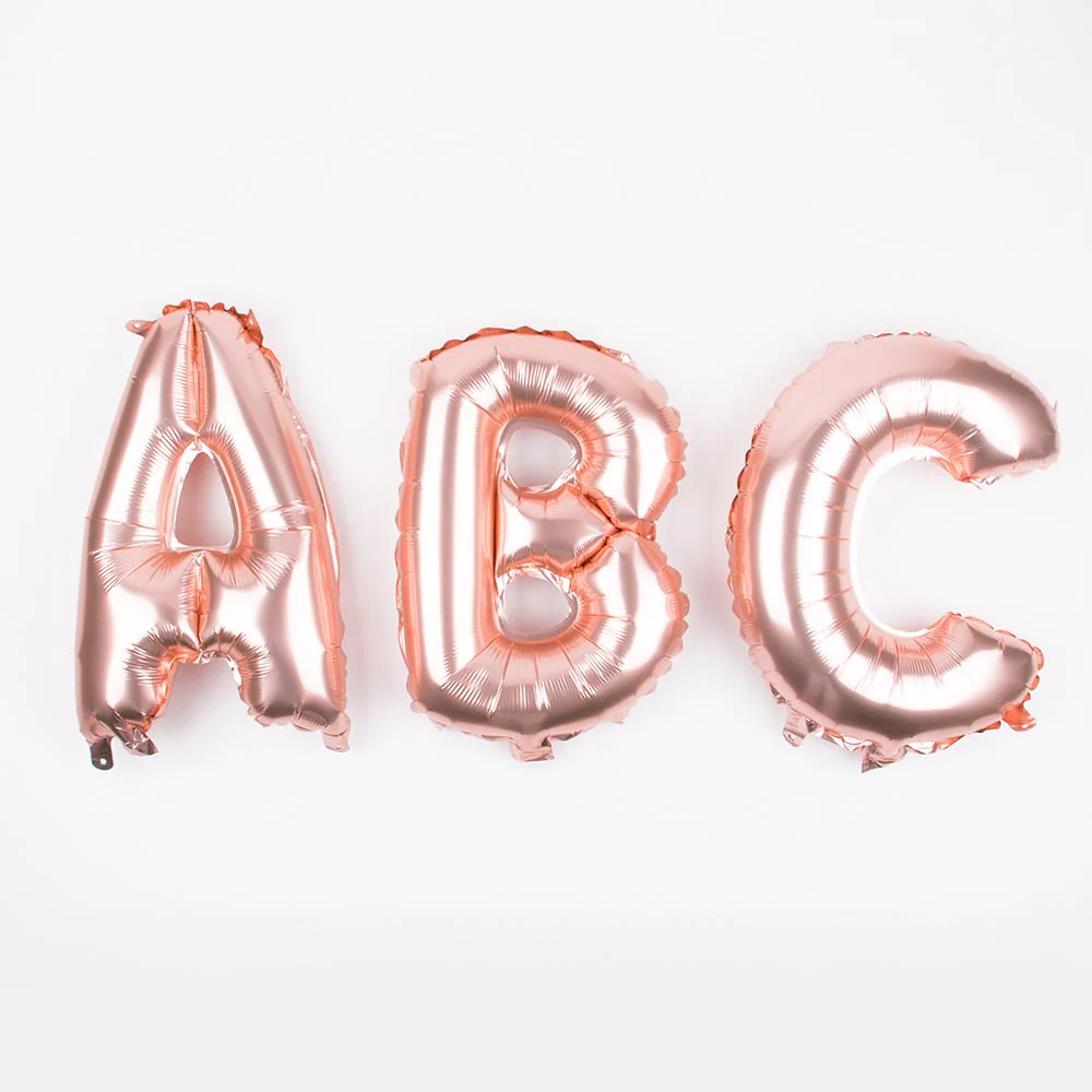 Ballon lettre rose gold (petite taille)