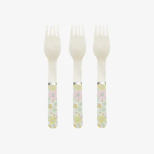 Couvert en bois : 8 fourchettes liberty