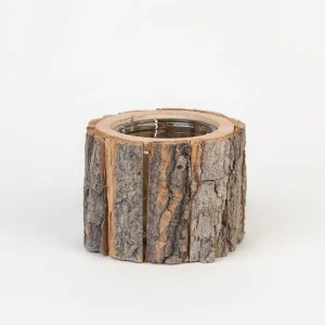 1 bougeoir - Rondin de bois