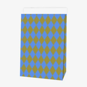 1 pochette en papier à fond plat arlequin